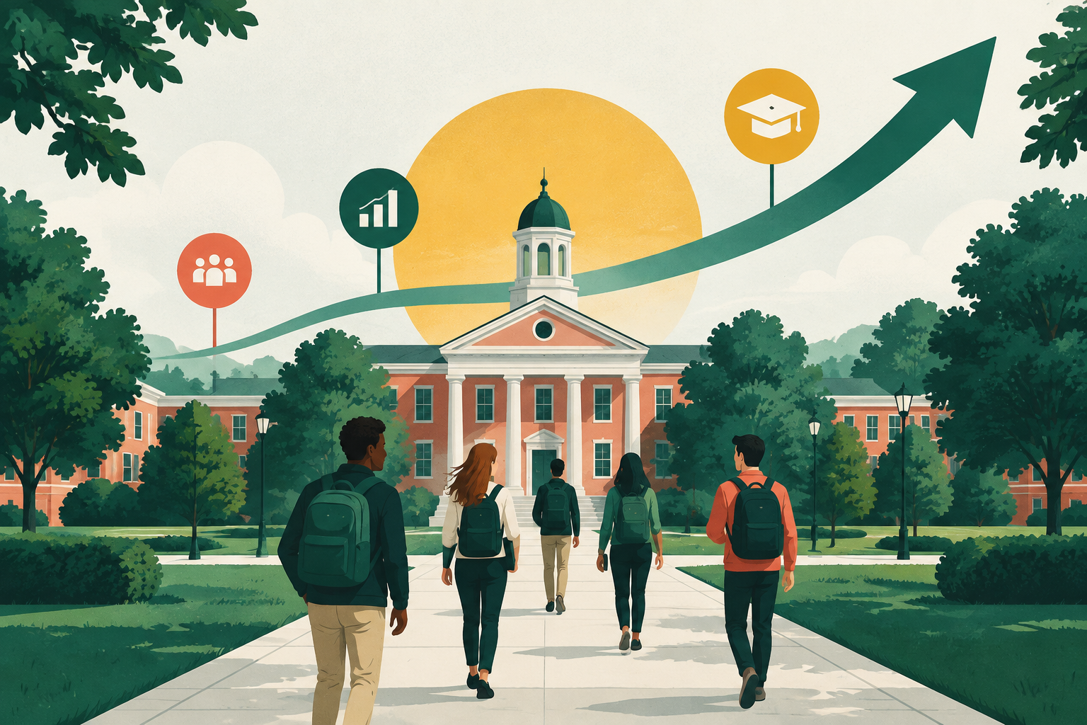 Editorial illustration for Marketing Agency for Small Colleges: 2026 Guide