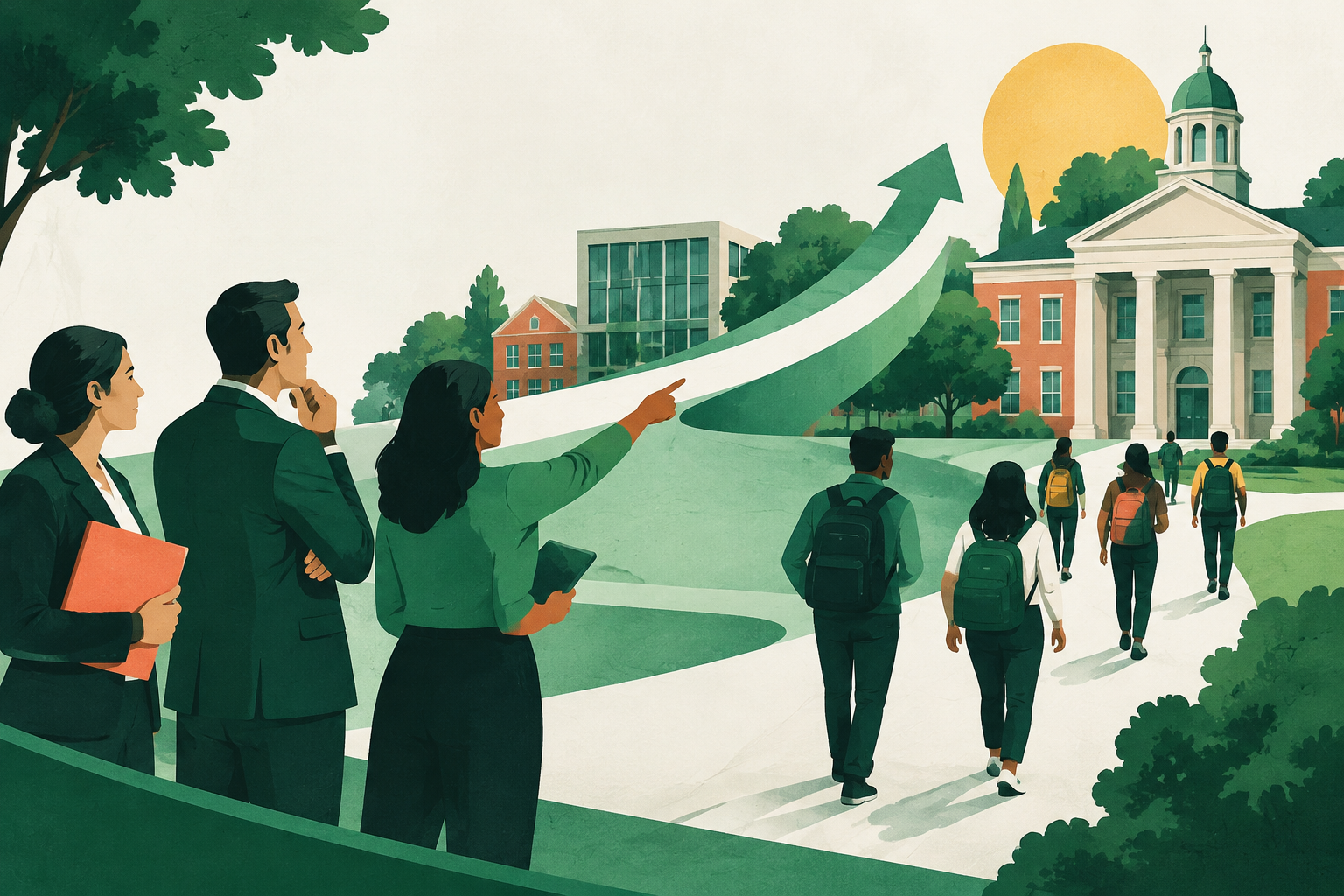 Editorial illustration for School Enrollment Marketing Companies: 2026 Guide